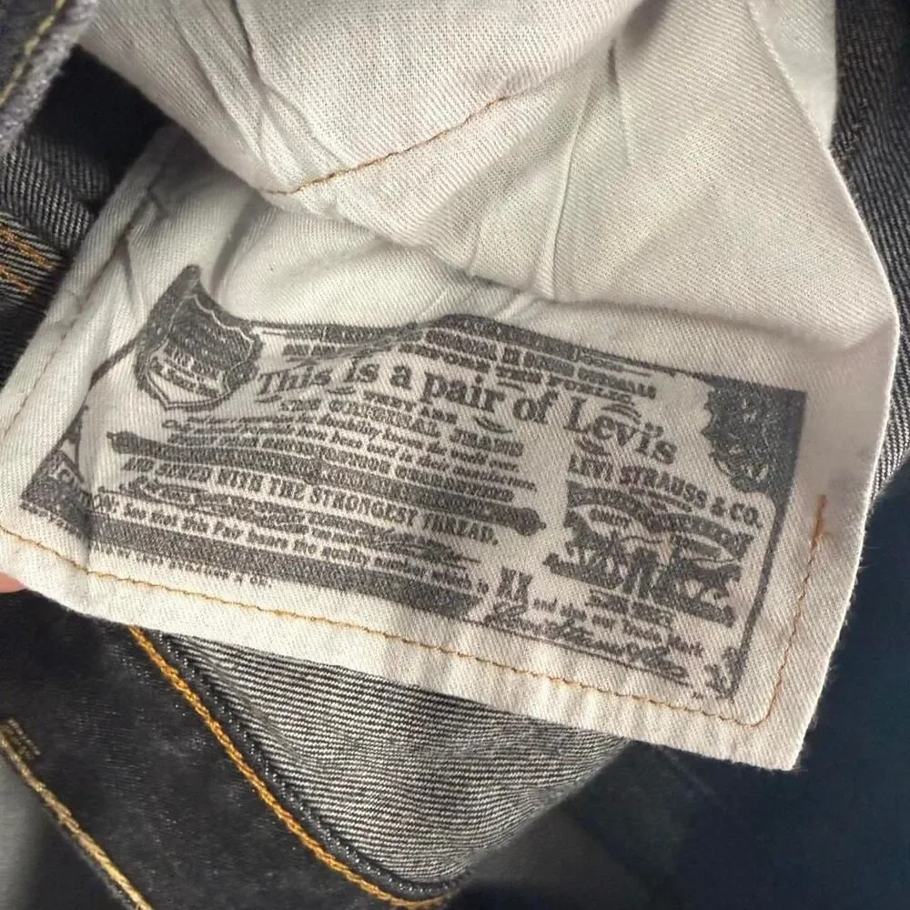 Levi-s Men's Black and Navy Jeans